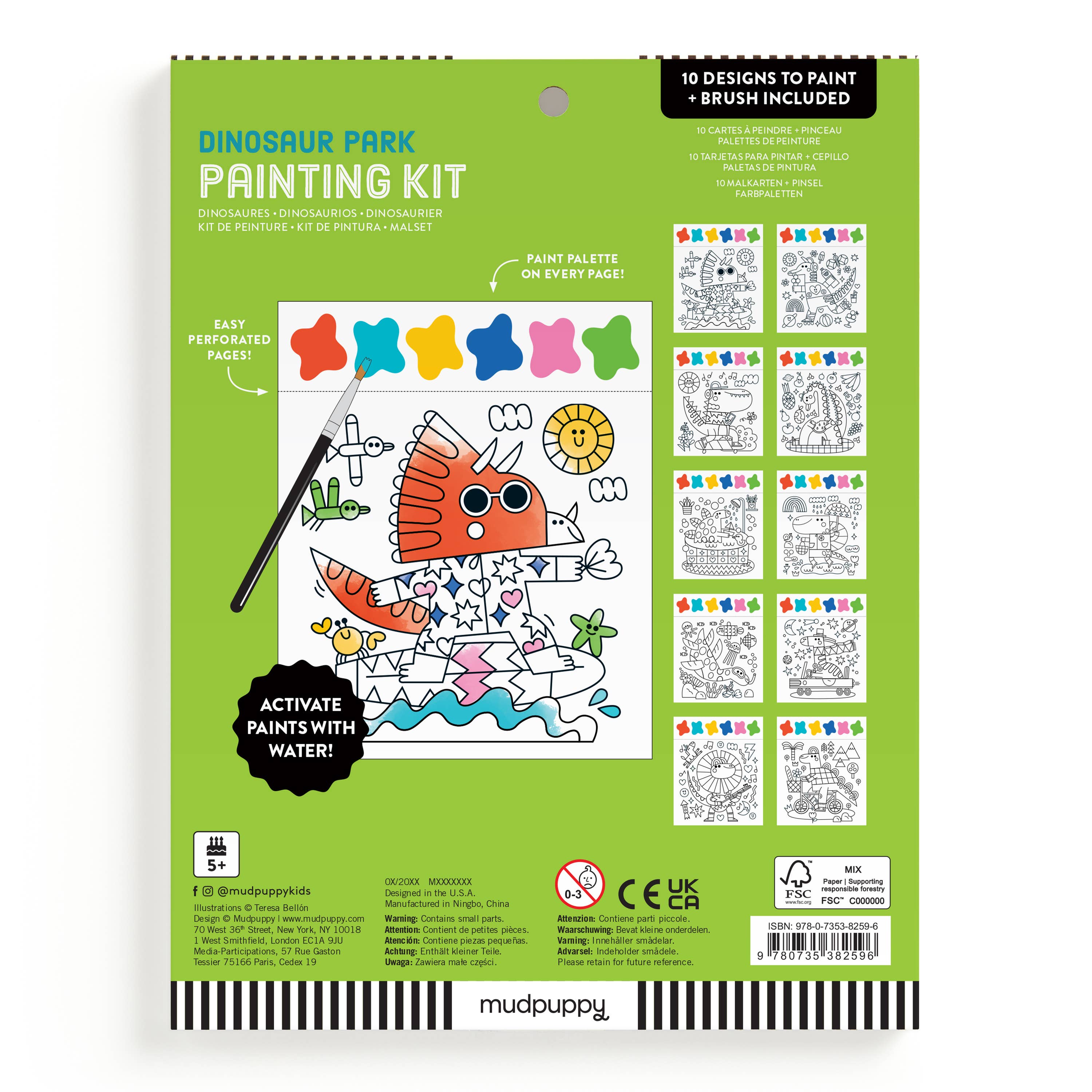 Chronicle Books - Wholesale DIY Craft Kit - Kids - Dinosaur Park Painting Kit2