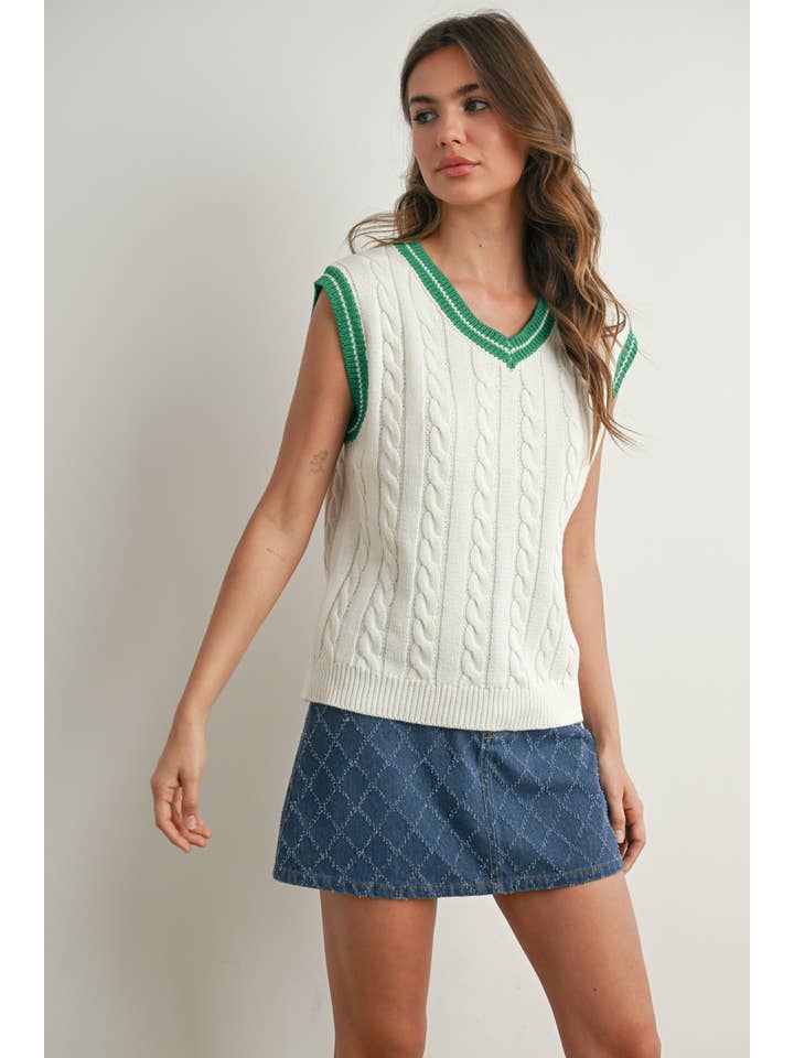 BUTTERMELON - Wholesale Sweater Vest - Women's - Knitted Sweater Vest - BMW7708