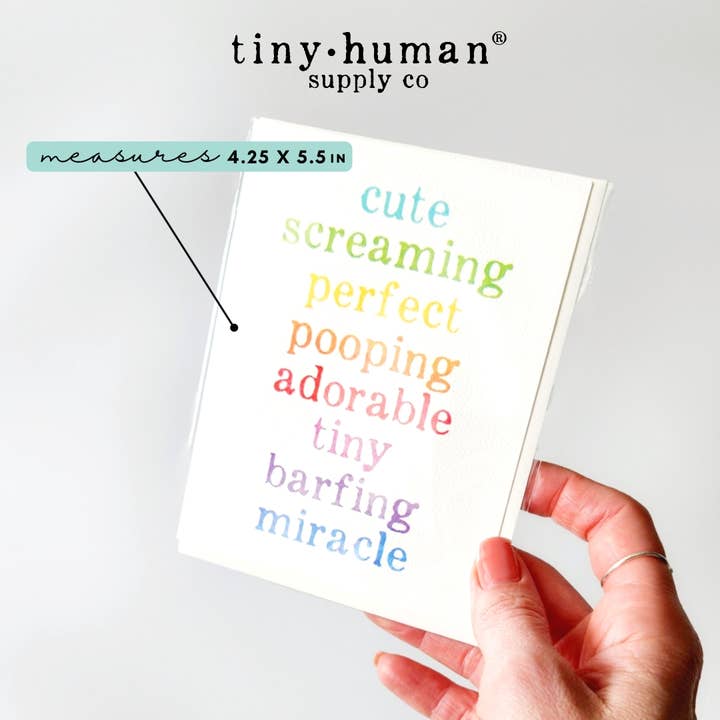 Tiny Human Supply Co. - Wholesale Baby Card - Baby Birth & Baby Shower Cards - Mountain Poem
