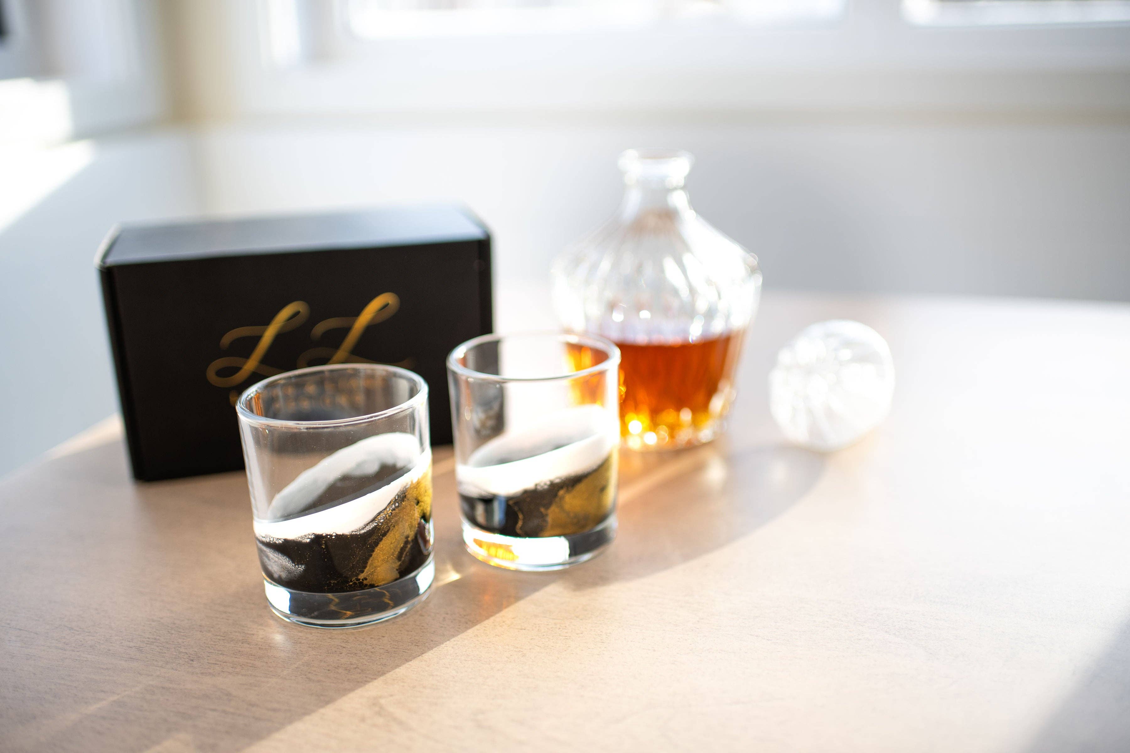 Lynn & Liana Designs - Wholesale Cocktail/Liquor Glass - NEW!!! Resin Coated Old Fashioned Whisky Glasses -NO TARIFFS21