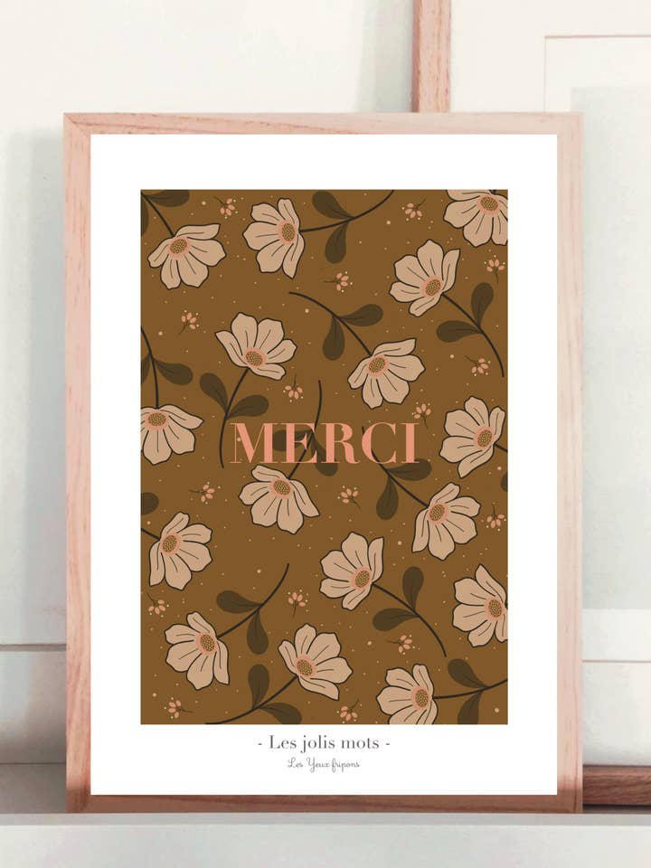 Cartaz A4/A3 - Obrigado - As belas palavras por atacado de Les Yeux fripons