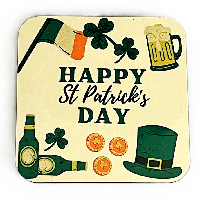 Magnet de la Saint-Patrick : drapeau et bière pour la vente par Ron Knight Entertainment, LLC