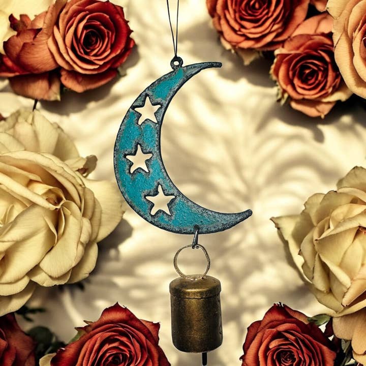 Vintage MOON Ornament Hippie wind chimes Cool gifts Stars for wholesale by Iron Jewel