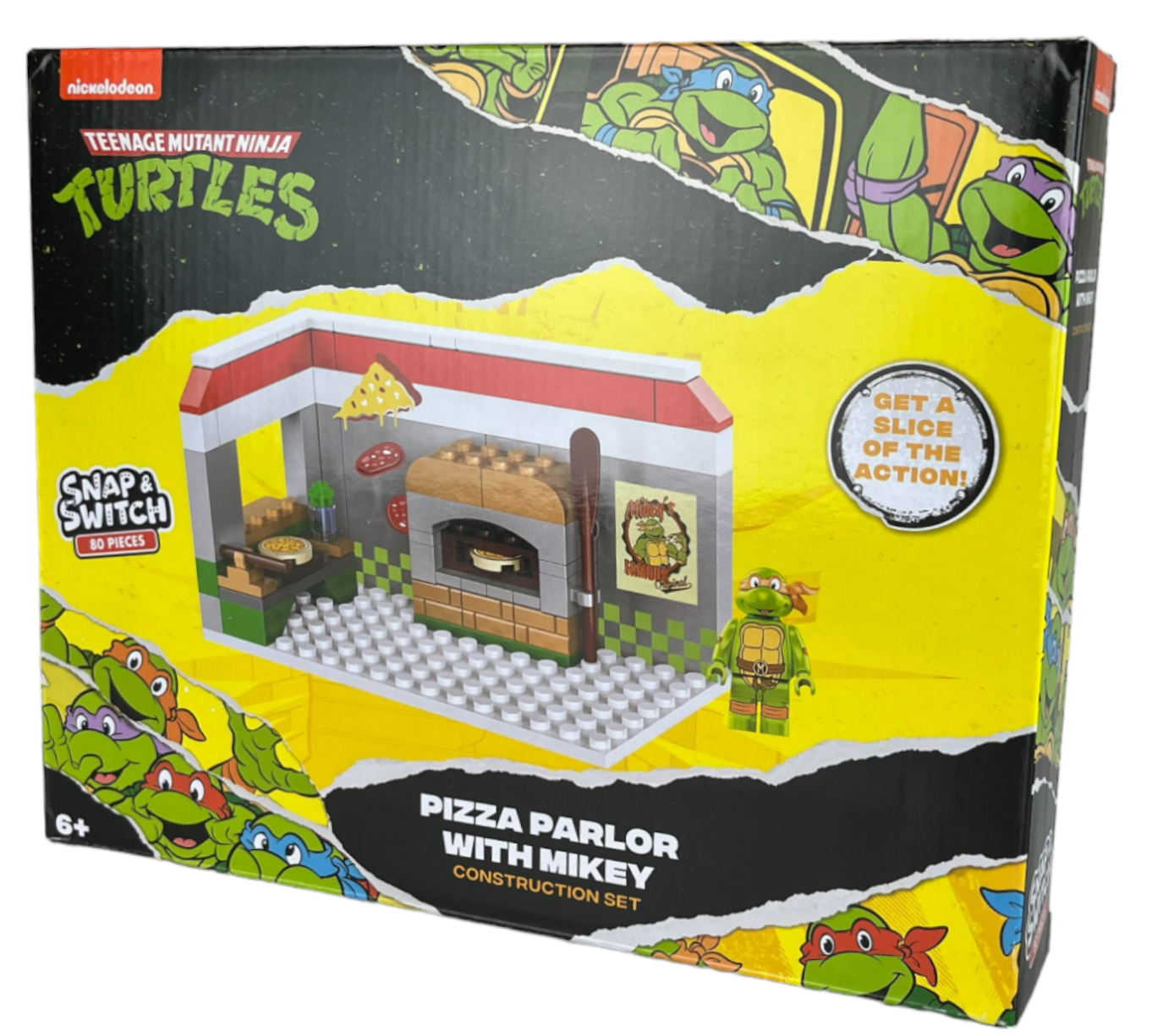 Well Played - Wholesale Building Set - Kids - Teenage Mutant Ninja Turtles Pizza Parlor with Mikey Snap & Switch Set1
