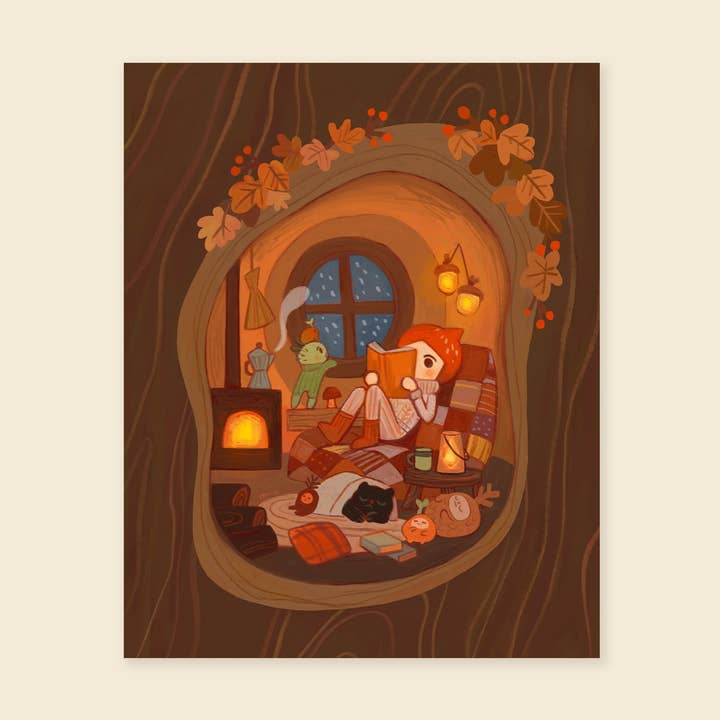 8x10" Cozy Winter - Giclée Print for wholesale by MoonQi.Art LLC