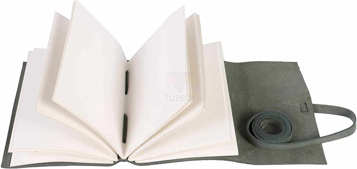 Tuzech Leather - Wholesale Journal/Diary - Tuzech Leather Journal Writing Notebook Antique Handmade Leather Bound Daily Notepad for Men/Women Unlined Paper for Art Sketchbook Travel Diary to Write in 7 Inches17
