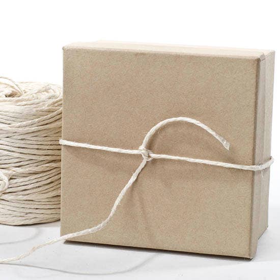 Factory Direct Craft - Vente Ruban – emballage cadeau - Corde en jute organique ivoire blanc cassé - Bobine de 75 yards1