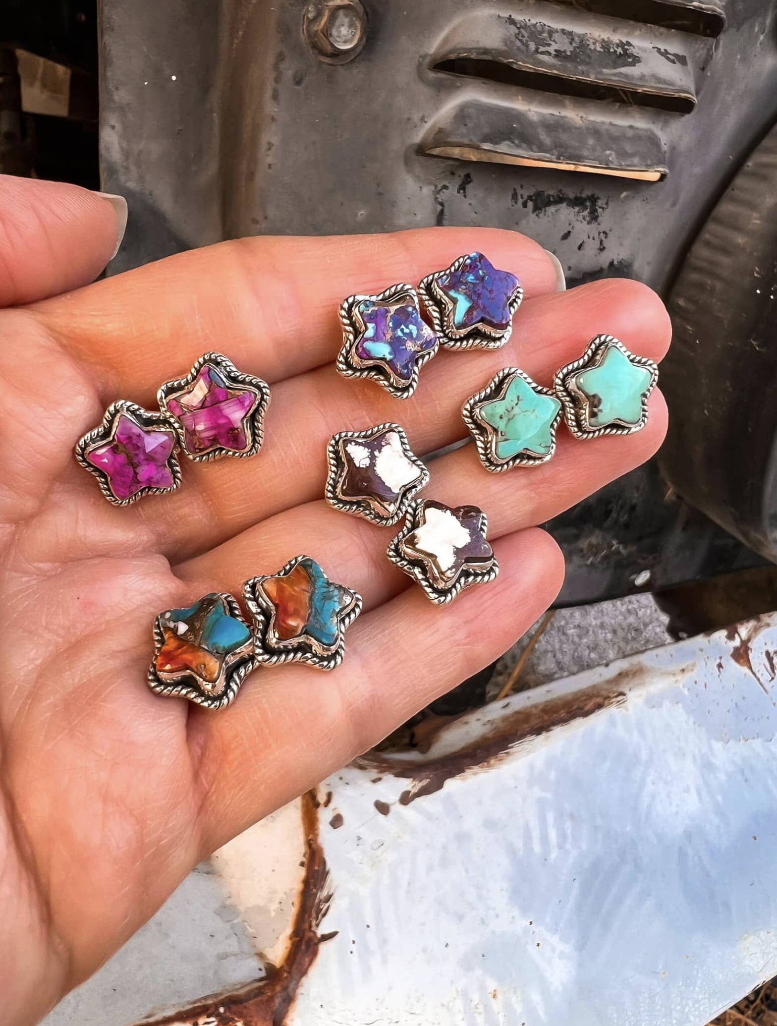 Krush Kandy - Wholesale Stud/Post Earrings - Krush Kandy Single Stone Star Earrings