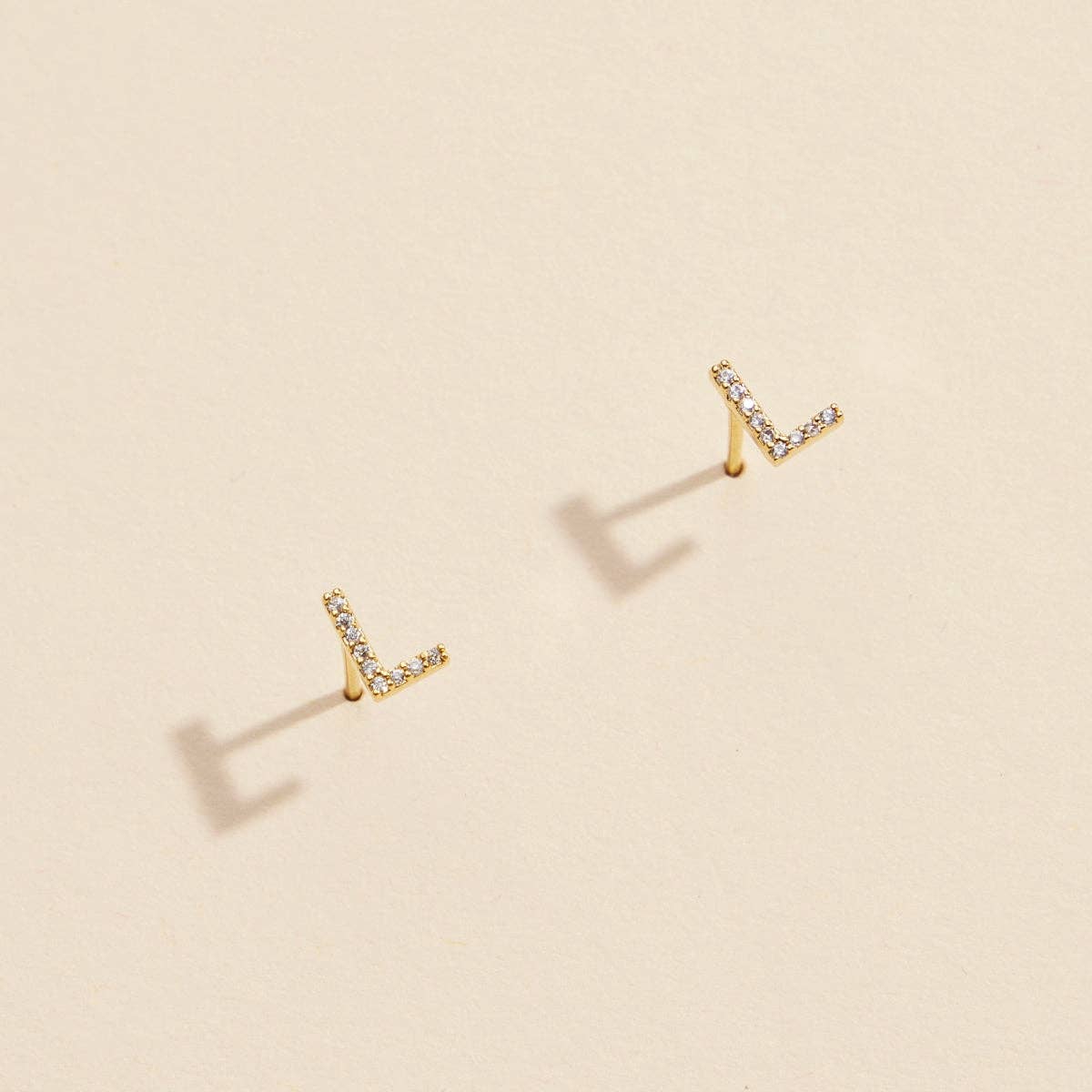 Lilla Haven - Wholesale Stud/Post Earrings - Initial Letter Stud Earrings – 12 Pack Bundle in Gold or Silver14