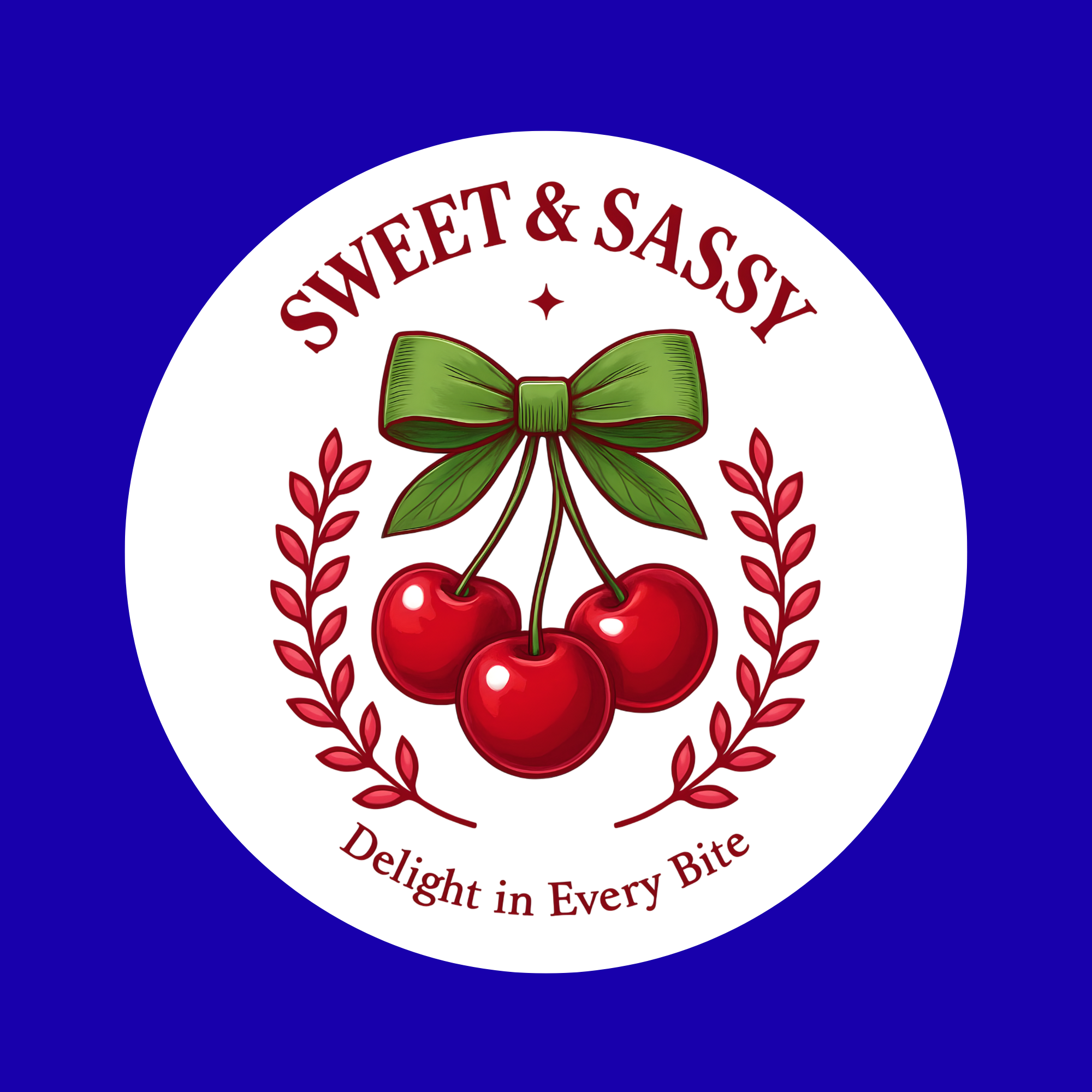 Designs by Mysh - Wholesale Sticker - Sweet & Sassy Cherry Sticker – Retro-Inspired Fruit Vinyl Decal (3")0