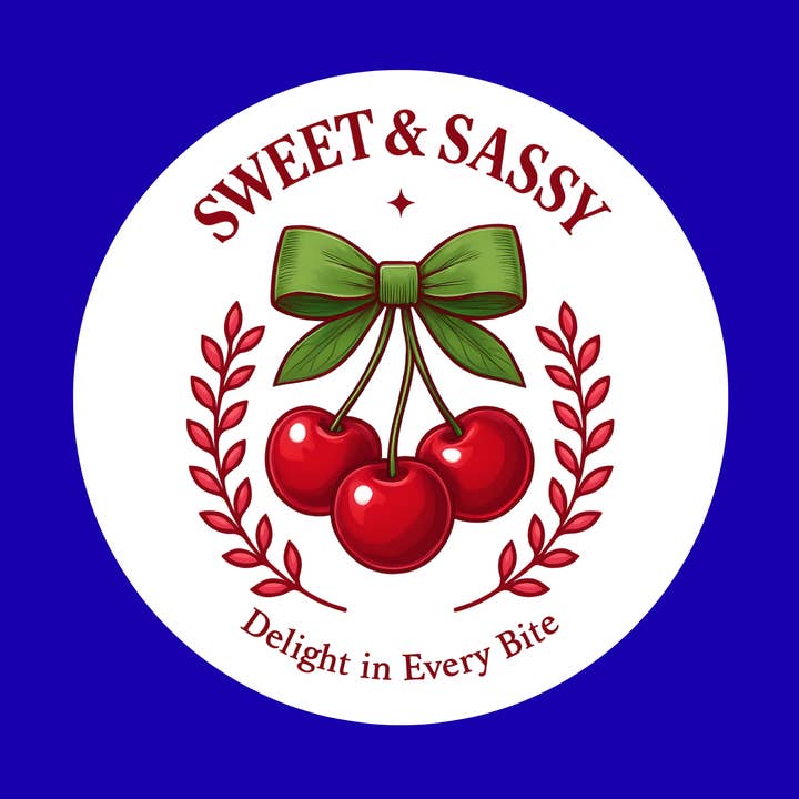 Designs by Mysh - Wholesale Sticker - Sweet & Sassy Cherry Sticker – Retro-Inspired Fruit Vinyl Decal (3")0