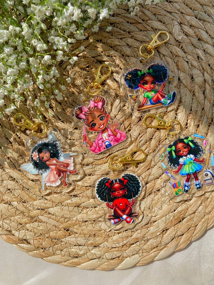 Girls Keychains for wholesale by raising rayn