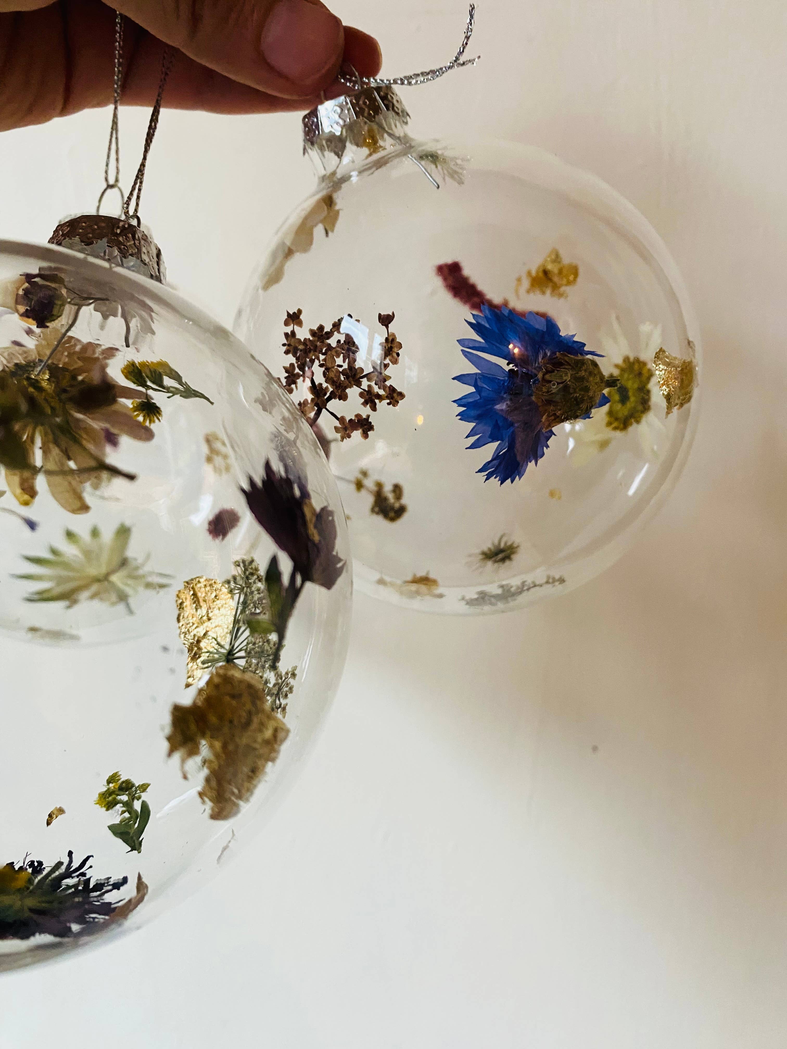 Elsker Creations – Decoração de Natal por atacado – Bauble Flor Prensada 3