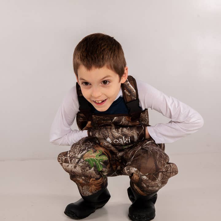 Oaki – Botas de chuva - Crianças por atacado – Vadeadores em neoprene com padrão Realtree3