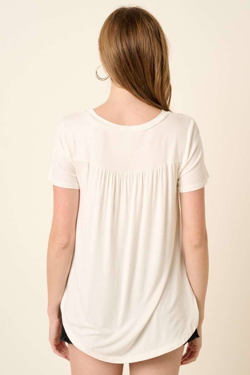 mittoshop - Wholesale T-Shirt - Women's - BT5339-SCOOP NECK ROUNDED HEM BAMBOO TOP23