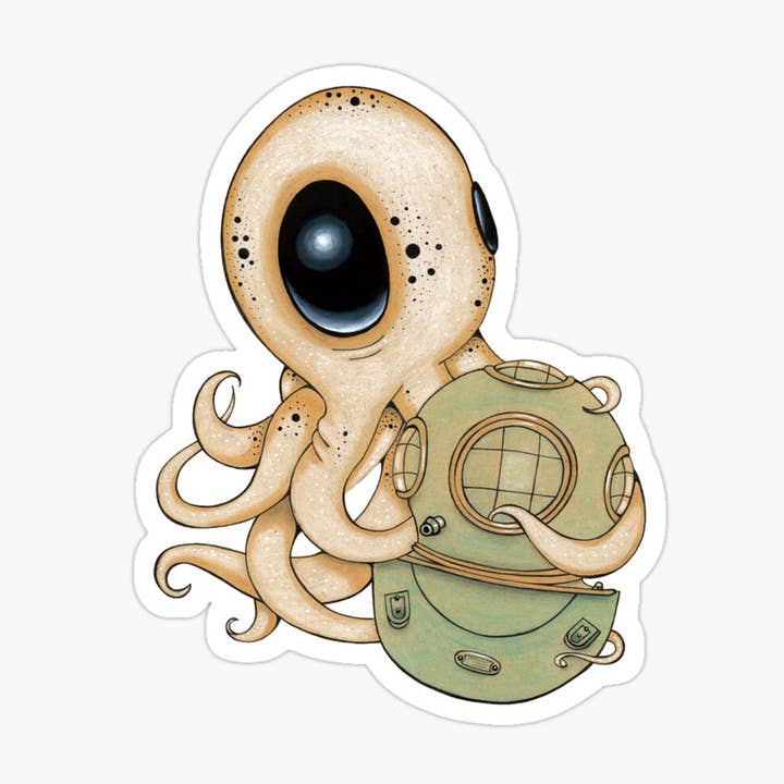 Autocollant Sous la mer pour la vente par The Art of Lea Barozzi