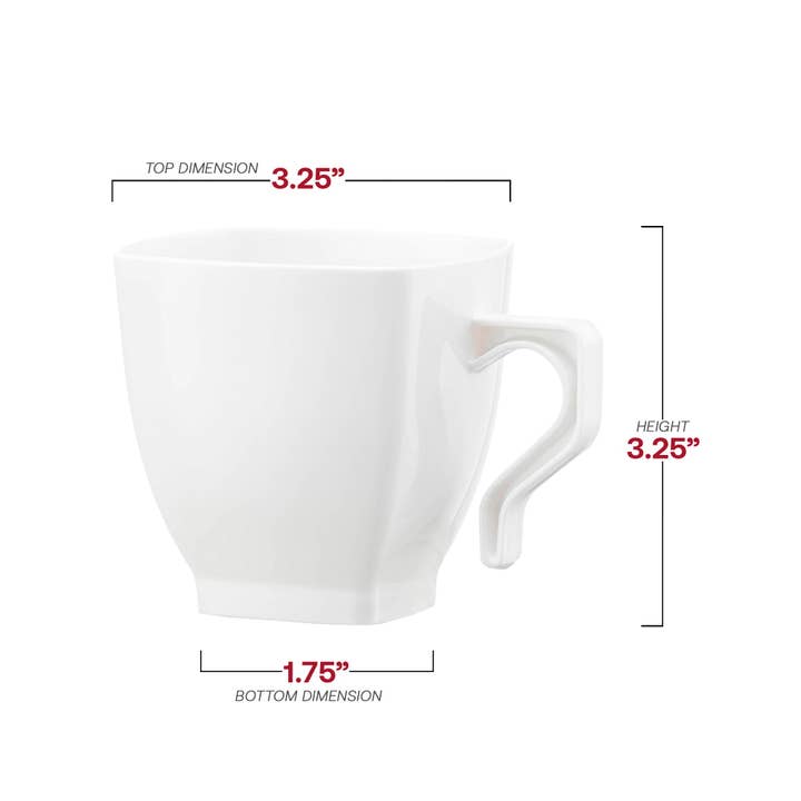 Smarty had a Party - Wholesale Coffee Mug - 8 oz. White Square Plastic Coffee Mugs - 192 pcs2