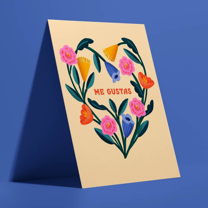 Ana Peake - Wholesale Valentine's Day Card - Me Gustas Spanish Valentine's Day Card