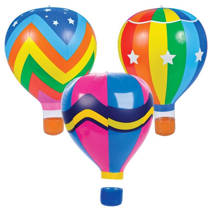22" RAINBOW HOT AIR BALLOONS LLB kids toys for wholesale by La Luna Bella - Toys