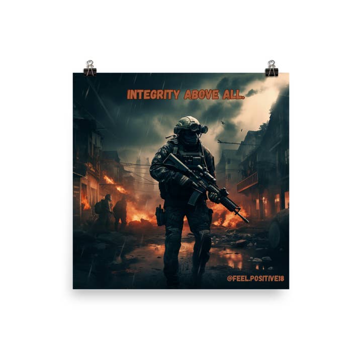 Integritet framför allt Soldatkonst för wholesale av Feel.positive18