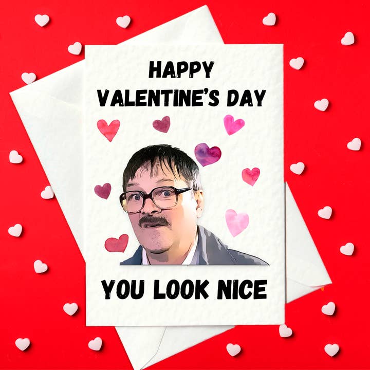 Fredag aften middag Valentinskort – "Du ser godt ud" (A6) for engroshandel hos Prickly Cards