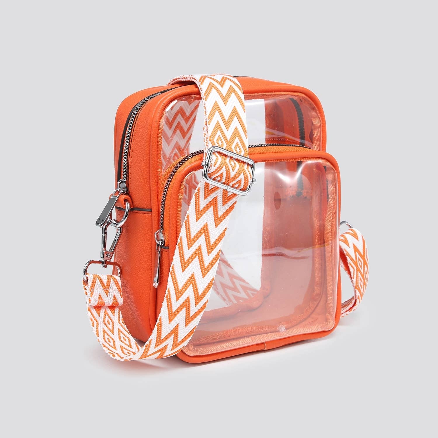 House of Milano - Vendita all'ingrosso Borsa a tracolla - Donna - Borsa a tracolla in PVC trasparente con tracolla a chitarra # 32054