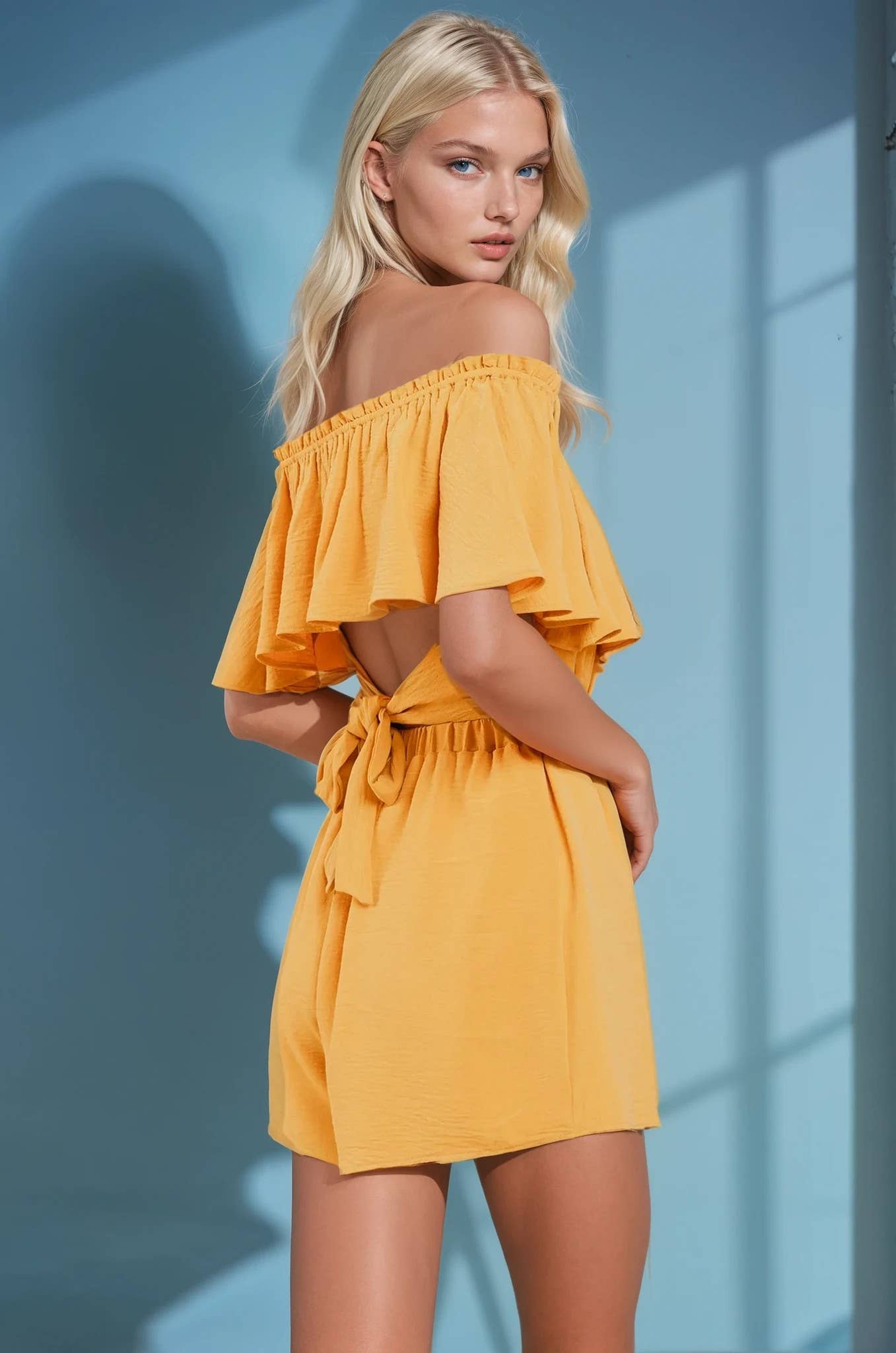 WISTERIA LANE – wholesale Romper – Women's – ON-OR-OFF SHOULDER SOLID CREPE ROMPER - 4350 WHITE7