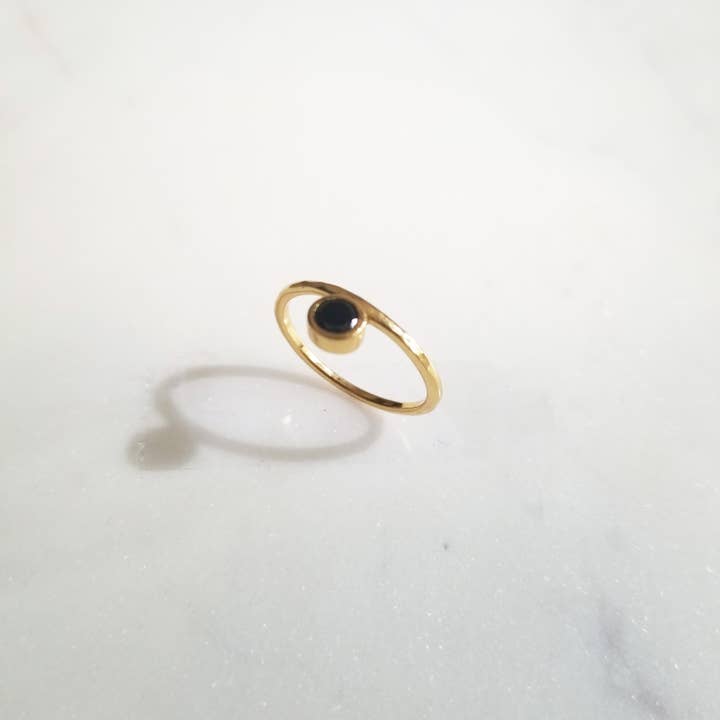 HolyBang Jewels - Venta al por mayor Anillos solitarios - ANILLO APILABLE DE ÓNIX - R-FT10341