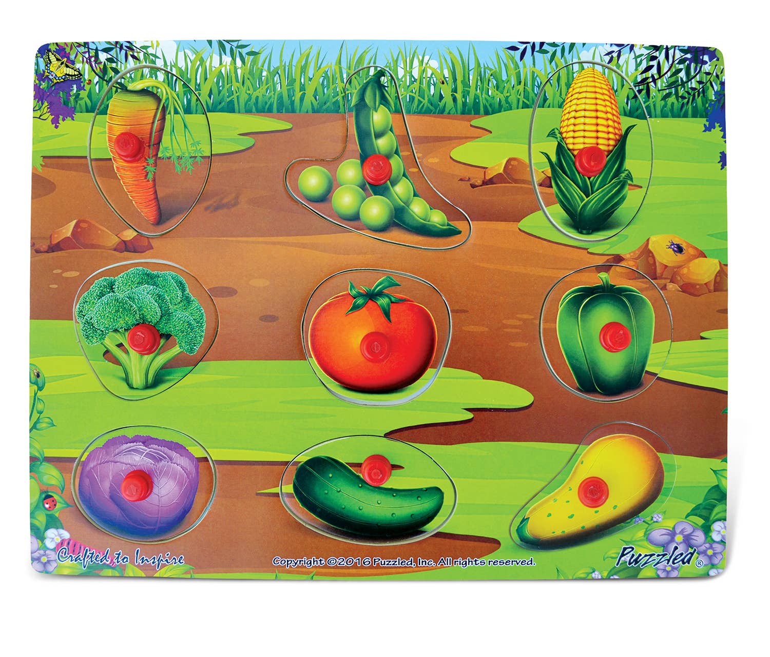 Cota Global - Wholesale Puzzle - Kids - Peg Puzzle - Vegetables2