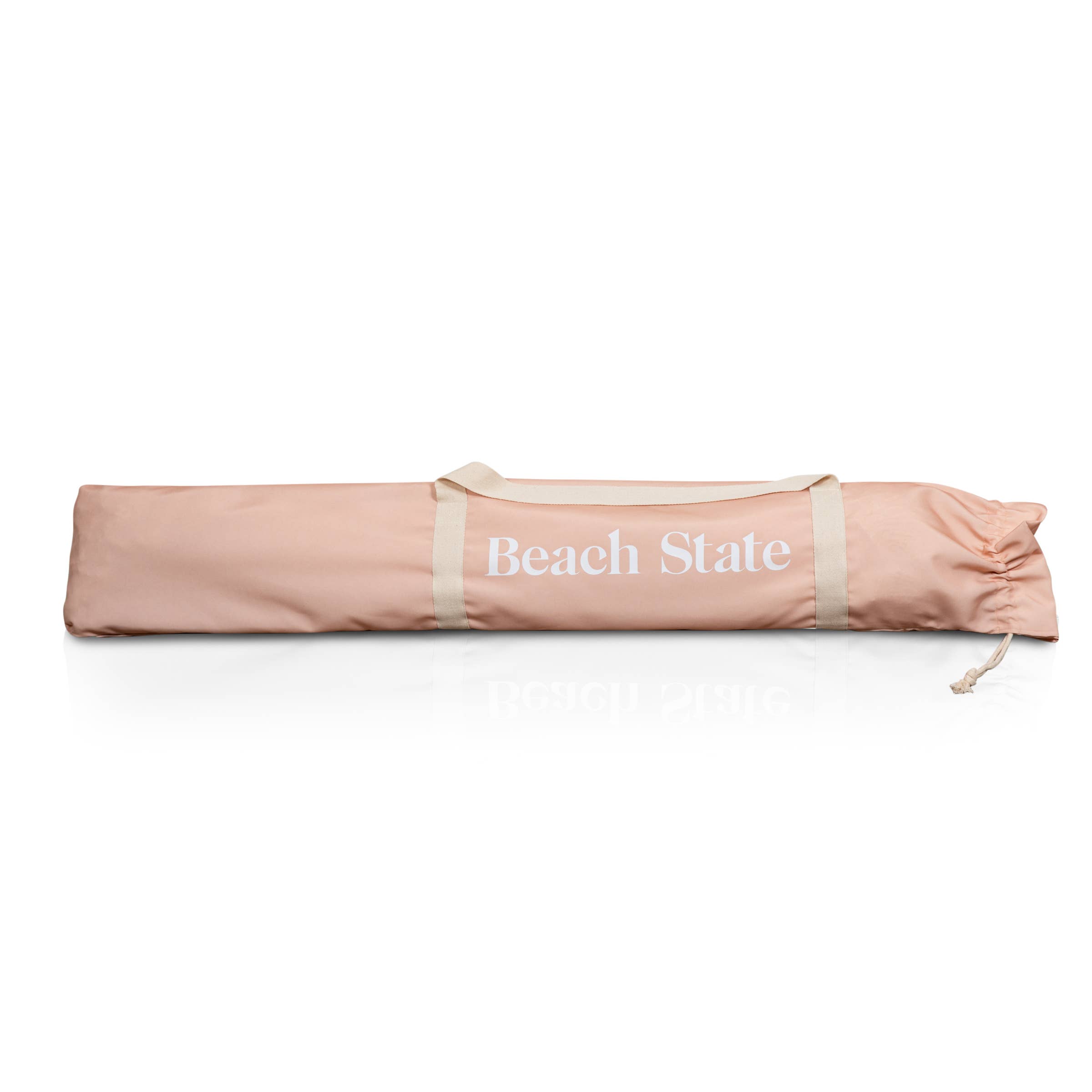 Beach State Summerland Beach Umbrella - Pink Salt Stripe for wholesale on Faire21