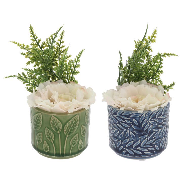 Deco Glaze Planter Leaves Mini for wholesale by Joe Davies