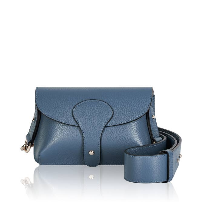 MONTTE DI JINNE - Vente Sac à bandoulière – femme - Petit sac bandoulière en cuir italien avec large sangle épaisse11