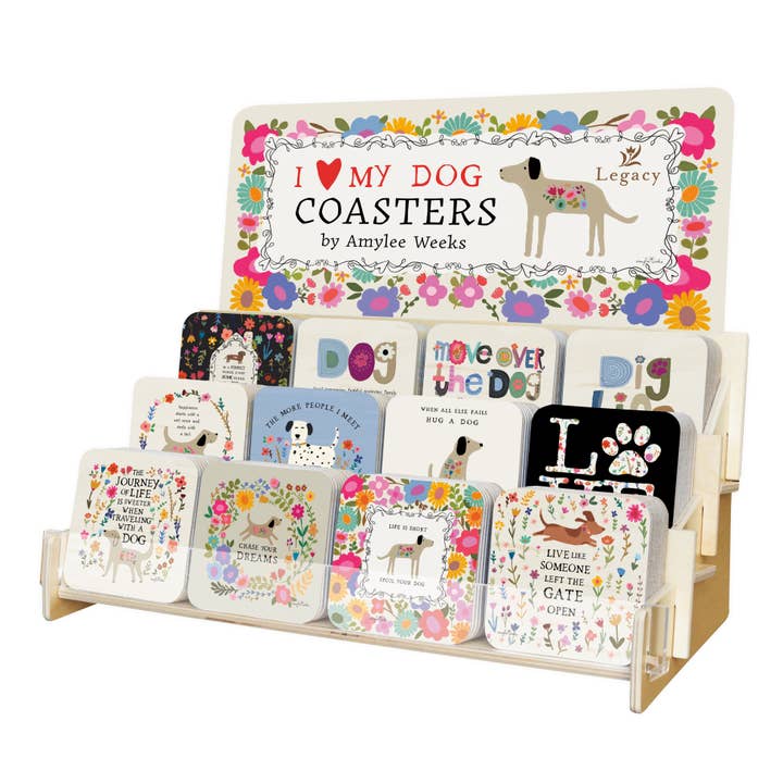 Collezione di Sottobicchieri "Amo il Mio Cane" per la vendita all'ingrosso da parte di Legacy