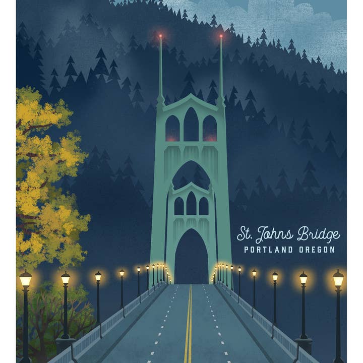 Puente nocturno - Impresiones artísticas para venta al por mayor de Robot Candy