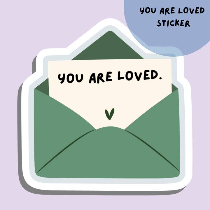 Sei amato | Adesivo per la vendita all'ingrosso da parte di bookonahookco