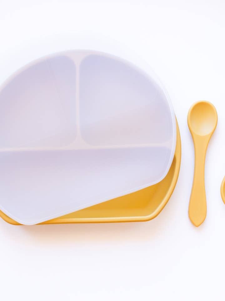 FEEDING | PLATE WITH LID | FORK AND SPOON | MANGO for wholesale by JAR OF WILD MOMENTS