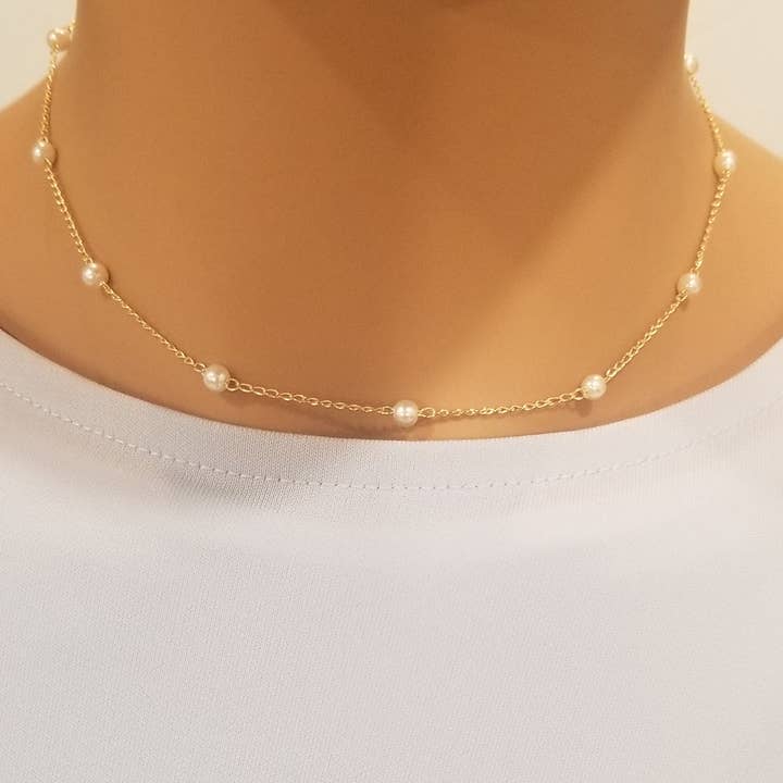 46205 18K Goud Gelaagde Parelketting voor wholesale door Gio Fantato