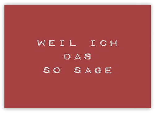 Actetre Deutschland Gmbh - Wholesale Postcard - Because I say it like that, X-KF340