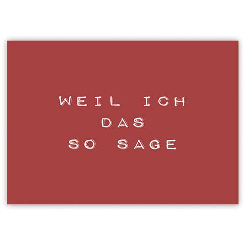 Actetre Deutschland Gmbh - Wholesale Postcard - Because I say it like that, X-KF34