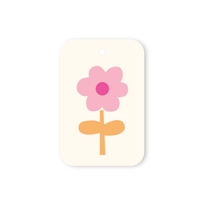 Elly Oak - Wholesale Gift tag - PINK FLOWER TAG