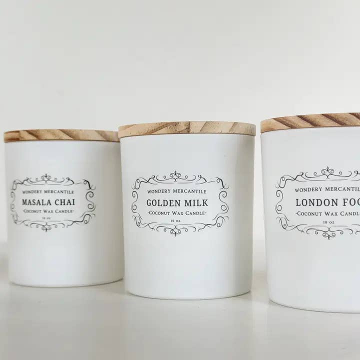 Tea Inspired Scented Candle | Apothecary Tea Home Fragrance for wholesale by Wondery Mercantile