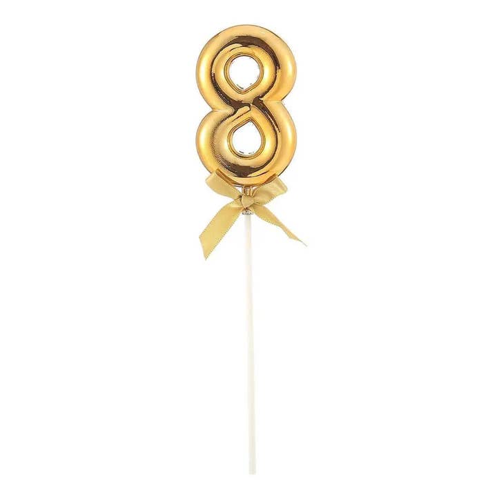 Cake Topper Number '8' - Gold for wholesale by Party Expo, LLC