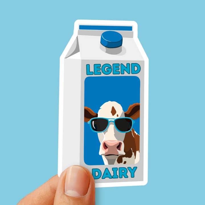 Autocollant Legend Dairy Cow pour la vente par Hi From Studio