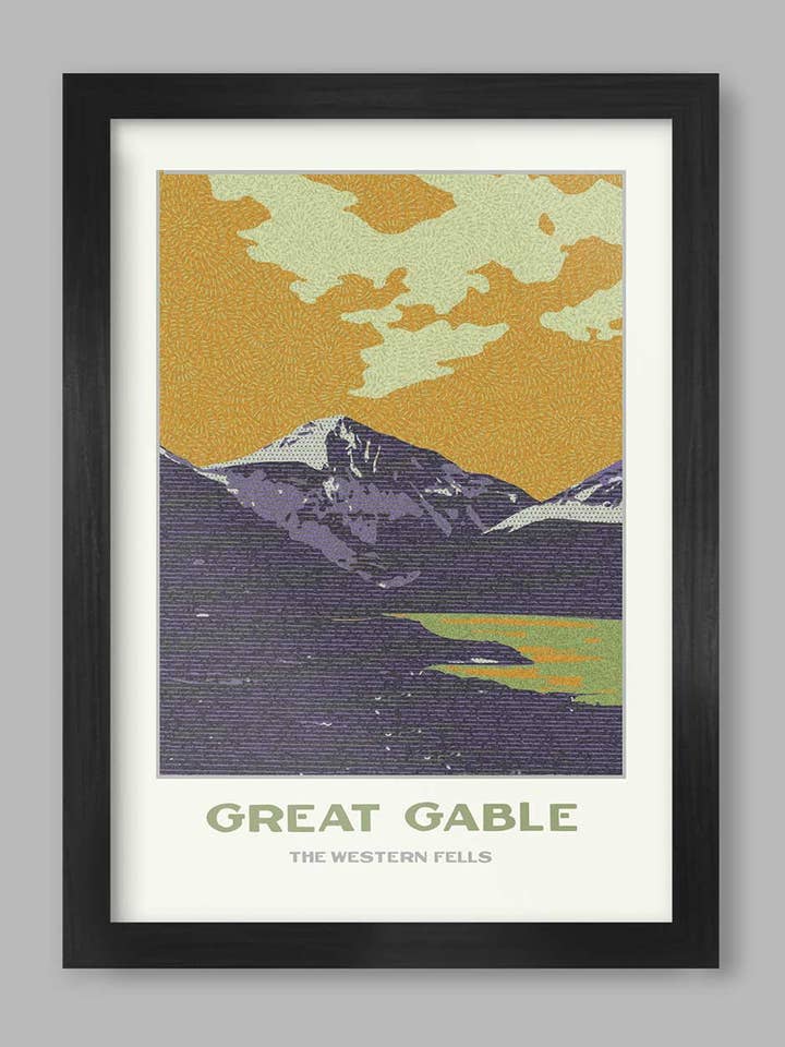 Great Gable - The Western Fells - Lakes poster print for wholesale by The Northern Line