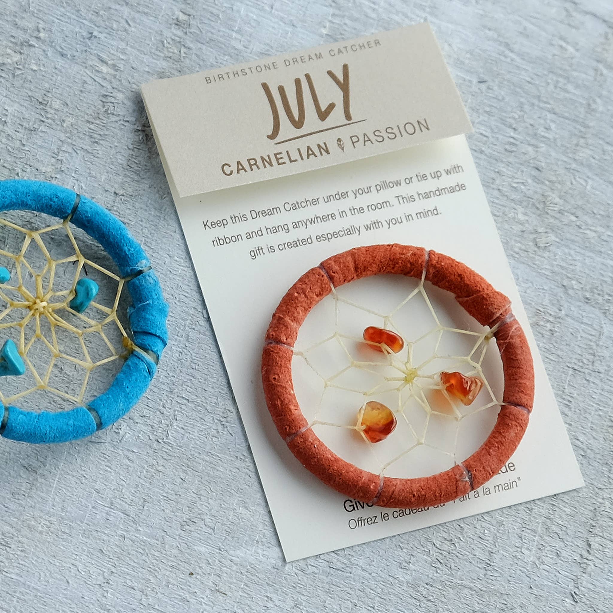 Monague Indigenous Crafts & Gifts - Wholesale Dream Catcher - 1.5" Birthstone Dream Catcher for January1