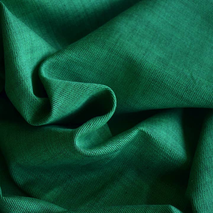 COUSETTE - Wholesale Fabric - Grass green denim fabric