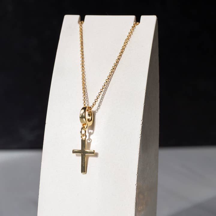 Lenny & Eva - Wholesale Individual Charm/Pendant - Cross Charm, Gold, Charm Bar | Charm Necklace, Bag Charm6