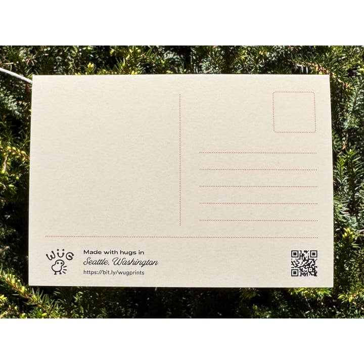 Wug Prints - Wholesale Postcard - Seattle Hockey Player Postcard