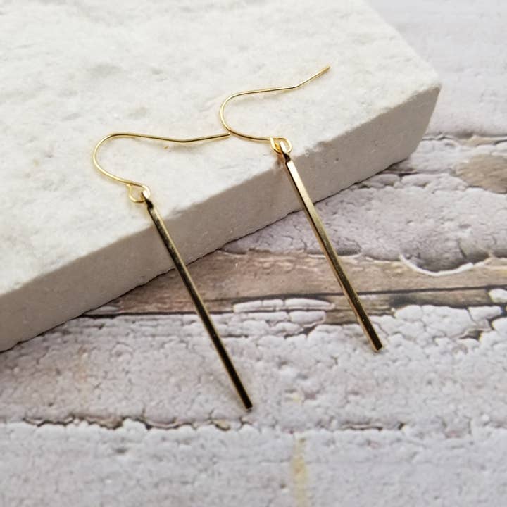Treasure Wholesale - Wholesale Dangle Earrings - Metal Stick Earrings
