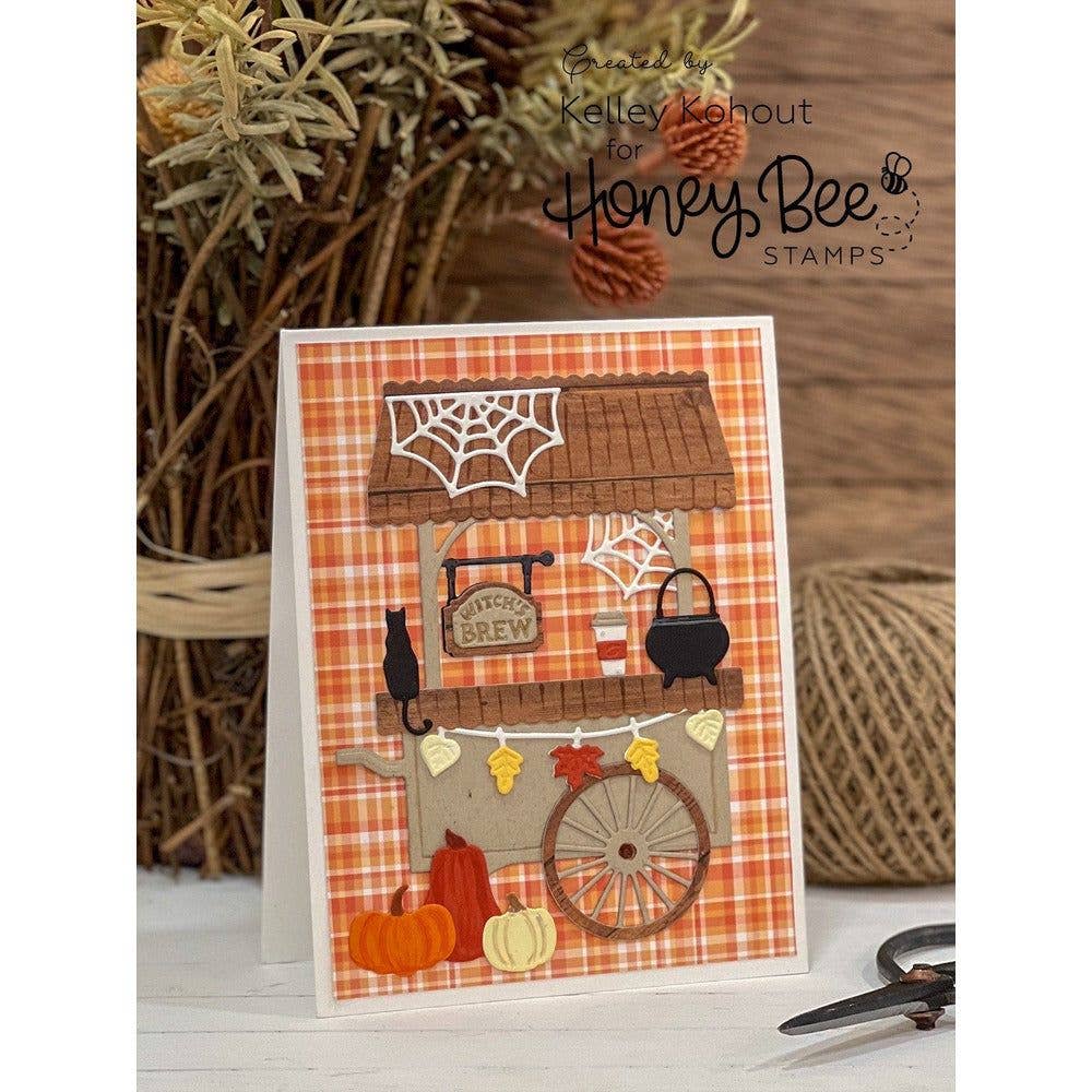 Honey Bee Stamps - Wholesale Craft Supplies - Pumpkin Spice Market Cart Add-On - Honey Cuts - Stand-Alone Dies2